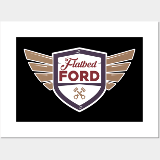 Flatbed Ford Logo Shirt Posters and Art